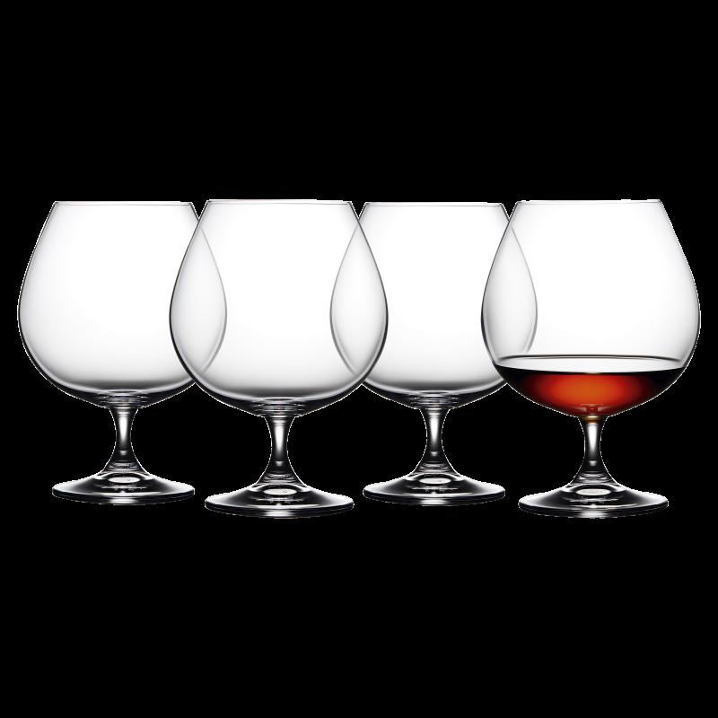 Lyngby Glas Juvel Cognacsglas 69 cl 4-pack Klar