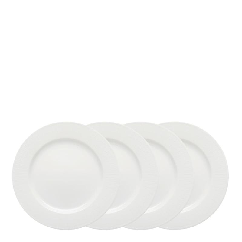 Swedish Grace Tallrik flat 27 cm 4-pack Snö