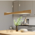 Lucande Lian LED-hänglampa, ekträ