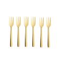 Aida Raw Dessertgaffel 6-pack Guldfärgad