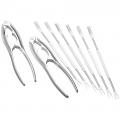 Kitchen Craft Skaldjursset 8 delar 2 knäckare 6 gafflar Rostfritt Stål